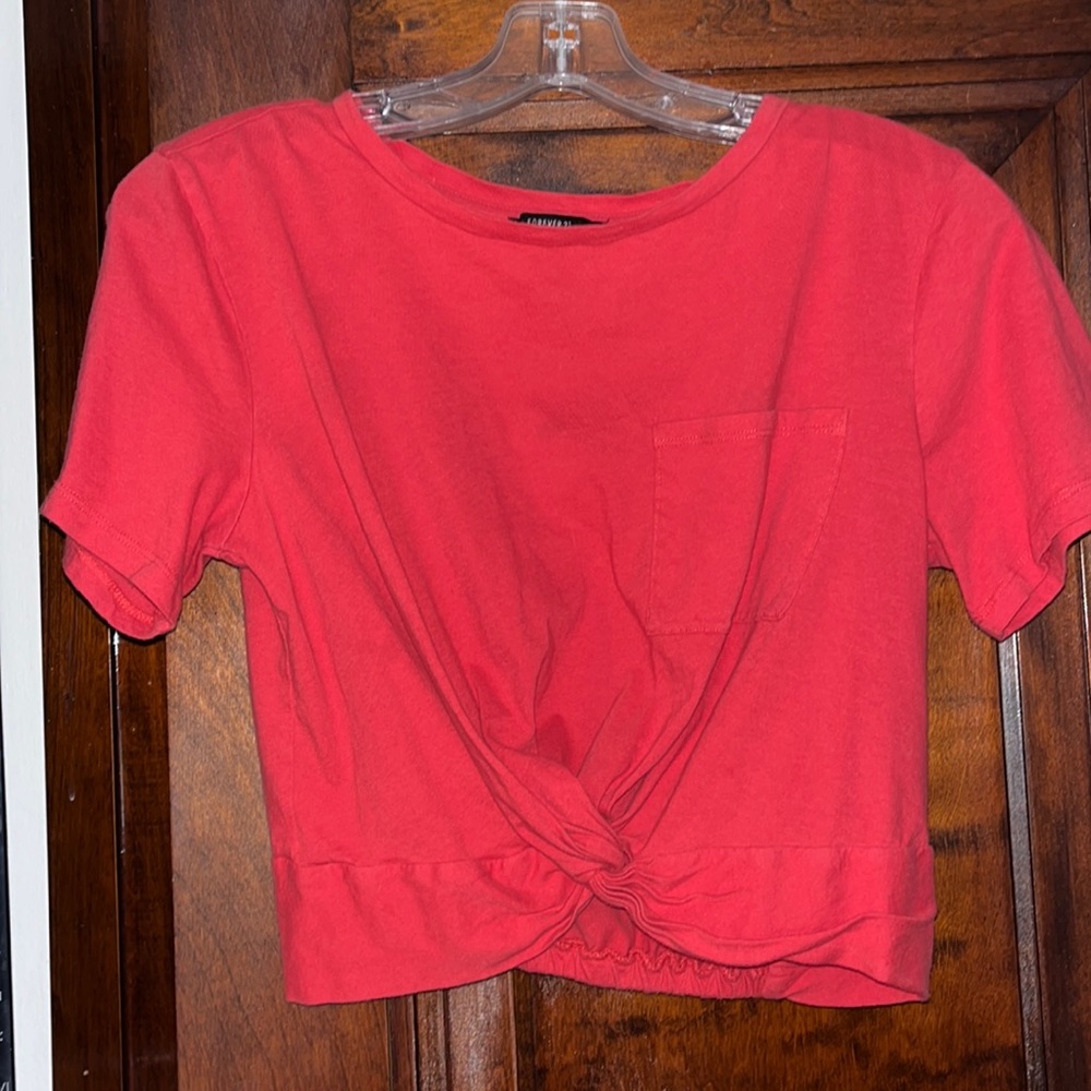 Red Forever 21 crop top, Medium